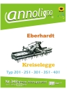 Eberhardt Kreiselegge Typ 201-251-301-351-401 Betriebsanleitung & Bild- Ersatzteilliste & Explosionszeichnungen  -  annoligno 348